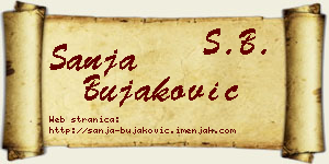 Sanja Bujaković vizit kartica